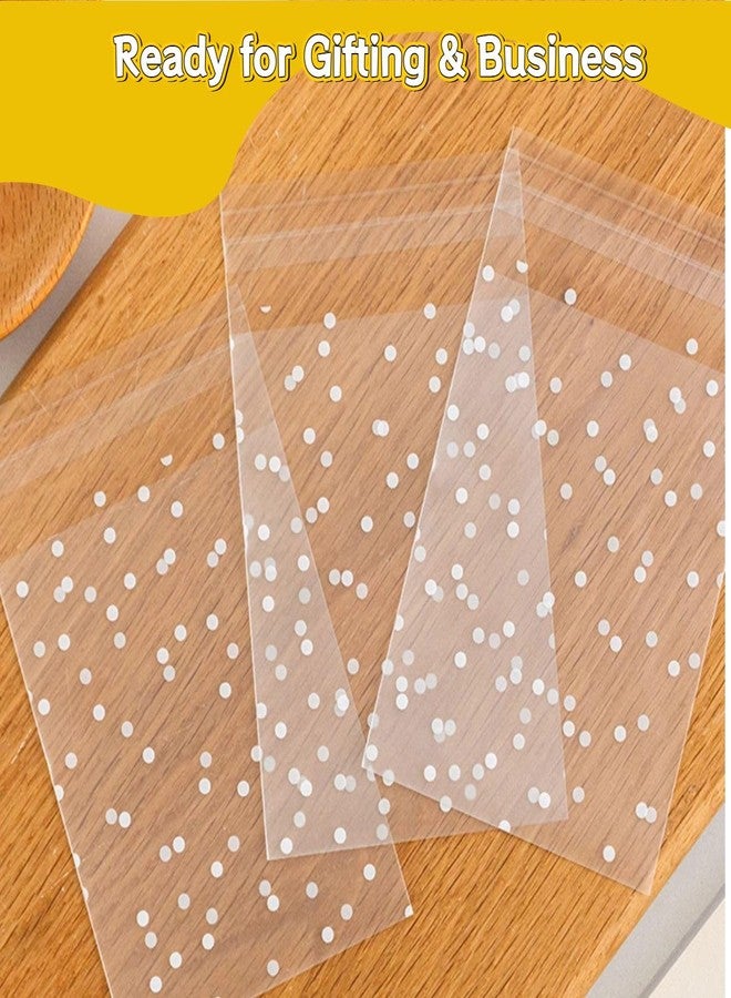 كوملي أكياس كوكيز ذاتية الإغلاق من كوملي، مقاس 4×6 بوصات، 100 قطعة، أكياس سيلوفان شفافة للتغليف، لاصق آمن للطعام، مناسبة للمخبوزات والهدايا وحلويات عيد الحب - Image 4